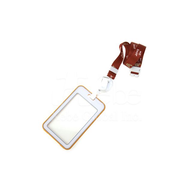 Cartoon deer adjustable lanyard card holder