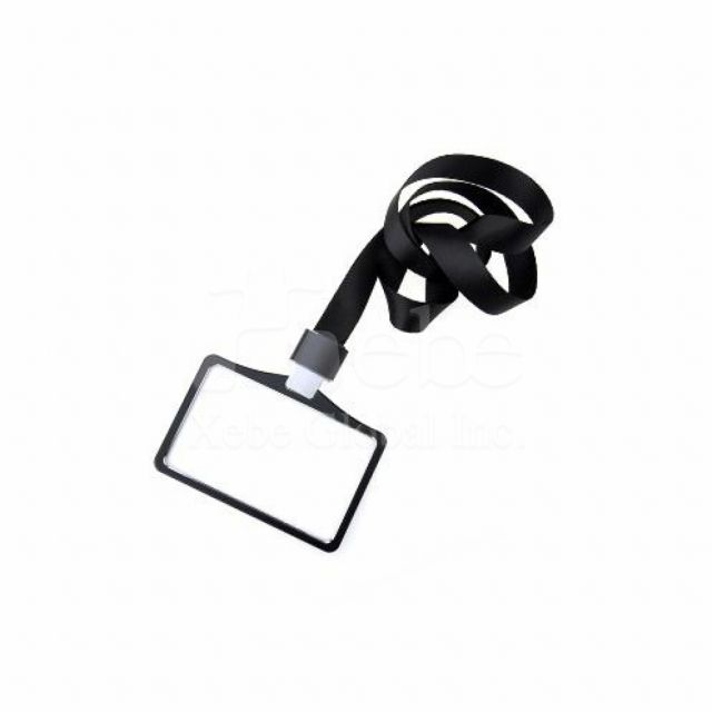 Classic black horizontal custom card holder