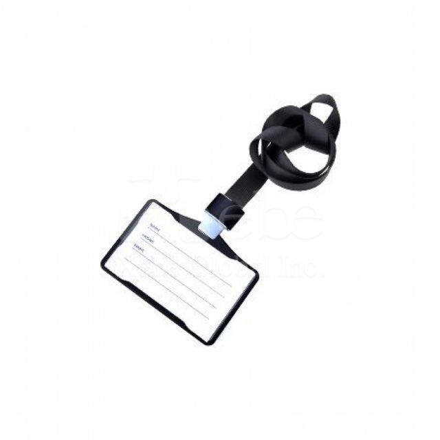 Classic black horizontal custom card holder