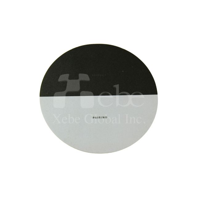 Simple black and white customized coaster