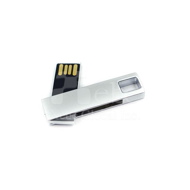 Silver white metal glossy USB