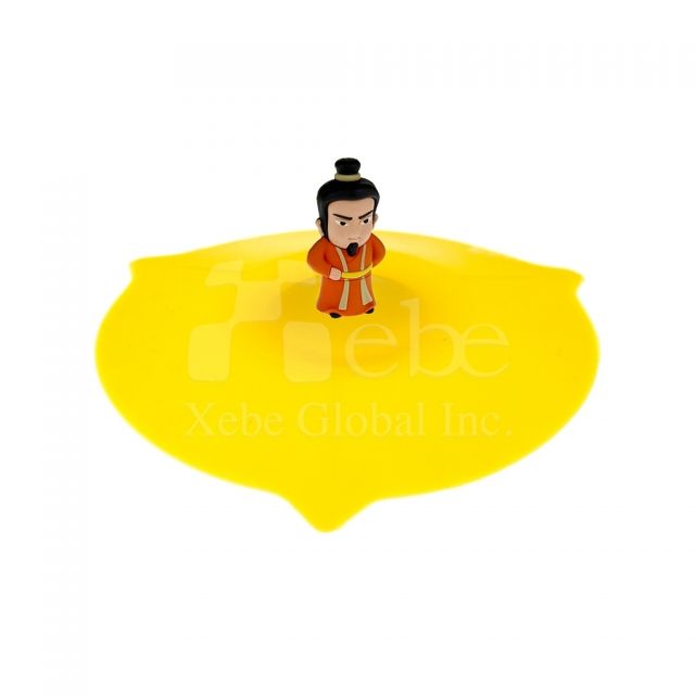 Three kingdoms silicone cup lid custom items