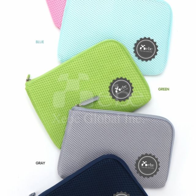 Power bank soft mesh bag travel pouch customized