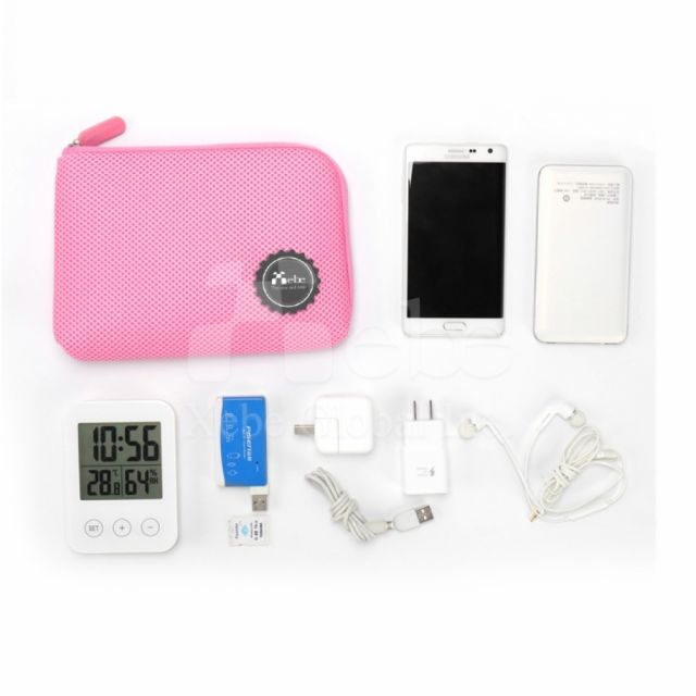 Power bank soft mesh bag travel pouch customized