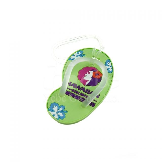 Beach shoes PVC luggage tag customized Soft plastic molding