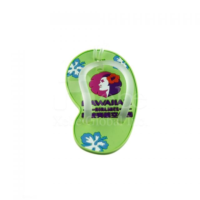 Beach shoes PVC luggage tag customized Soft plastic molding