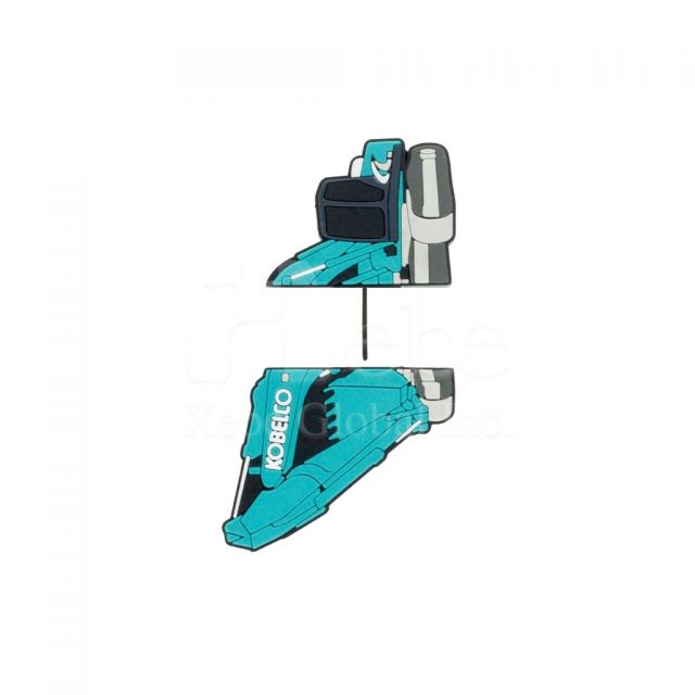 Excavator shape custom sim eject tool Soft plastic molding