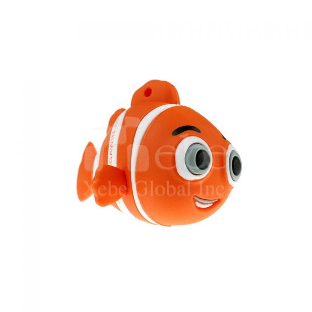 Clownfish usb pen drive Soft plastic molding