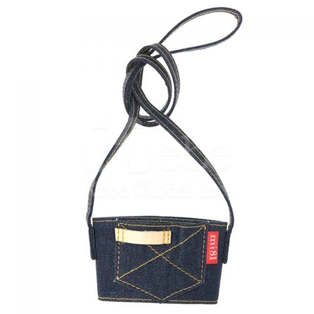 Denim Style Carry Bag for Cup Custom Cup Sleeve Bag