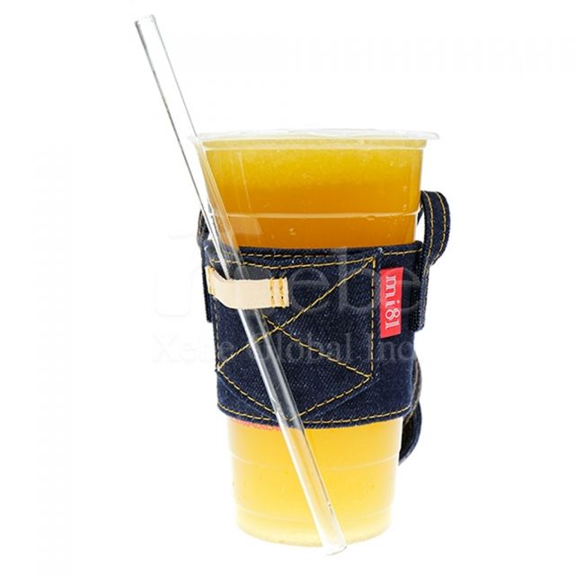 Denim Style Carry Bag for Cup Custom Cup Sleeve Bag