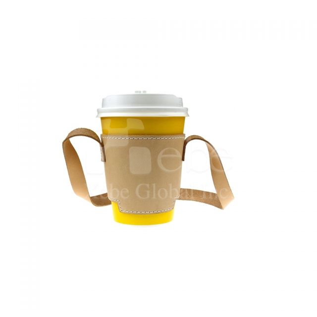 Leather style custom Cup Sleeve Bag graduation gifts idea