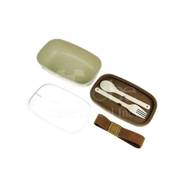 Rice husk eco-friendly lunch box set custom gifts