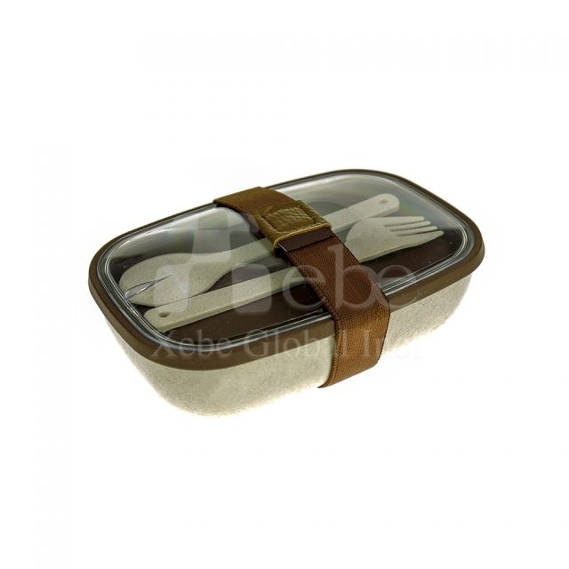 Rice husk eco-friendly lunch box set custom gifts