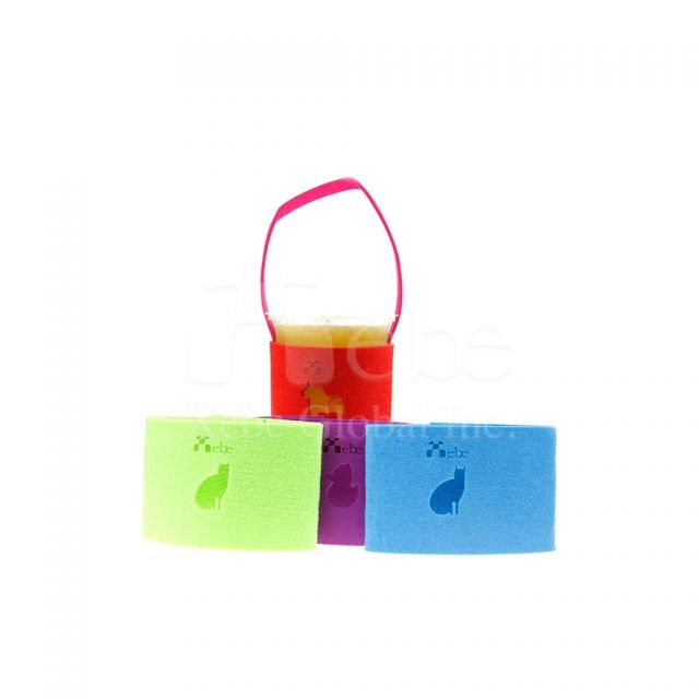 Colorful Logo wool felting Custom Cup Sleeve Bag business promotional gifts