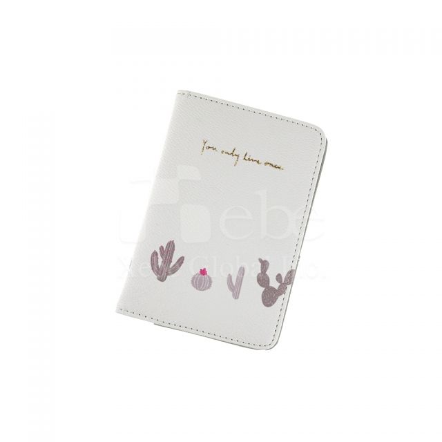 Cactus leather passport holder Creative gift
