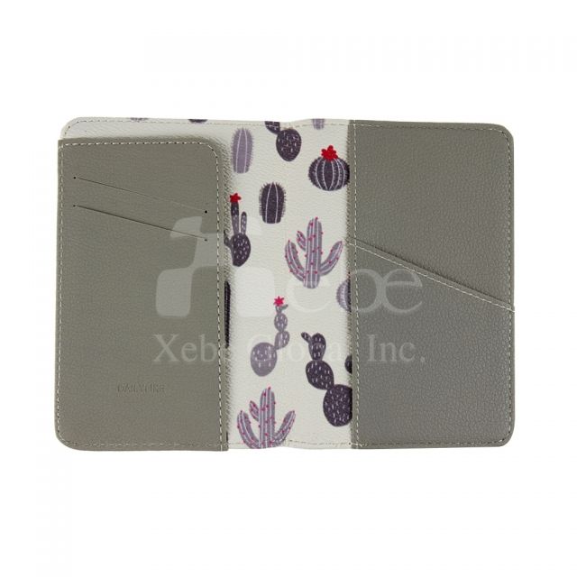 Cactus leather passport holder Creative gift