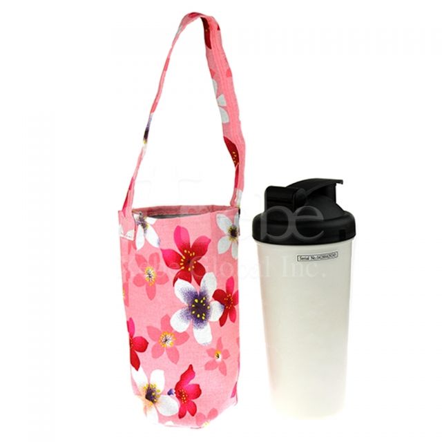 Flower-shaped cup sleeve bag