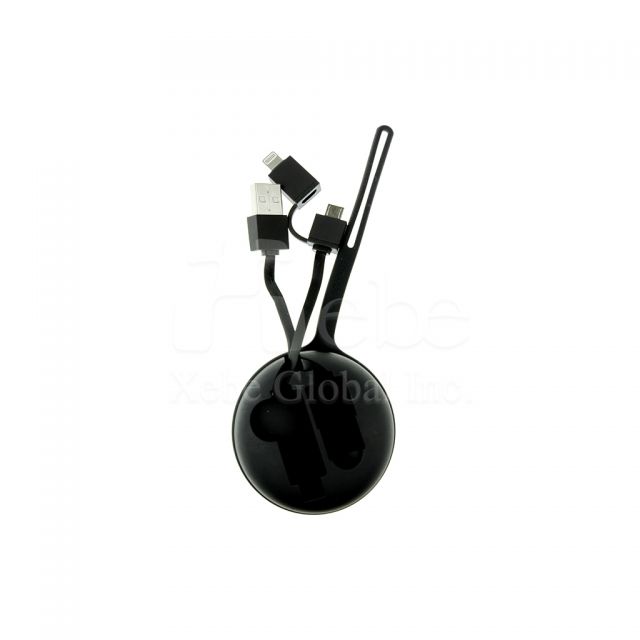 Two-in-one round USB cable