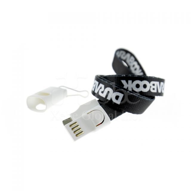Weaving lanyard USB cable