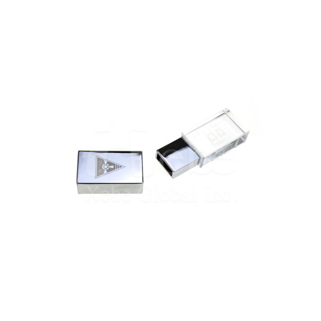 Crystal Logo Custom usb drive business advertising products