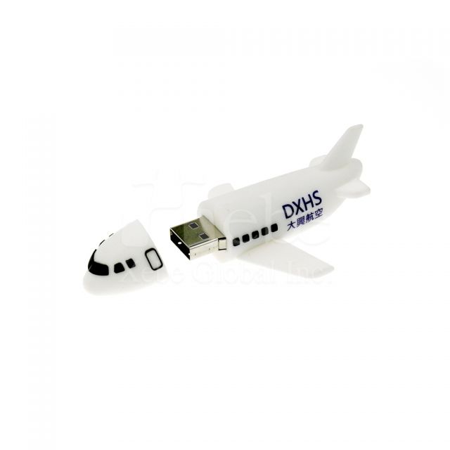 White color plane 3D customized usb drive 