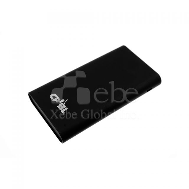 Luxurious black Qi Portable charger employee gifts