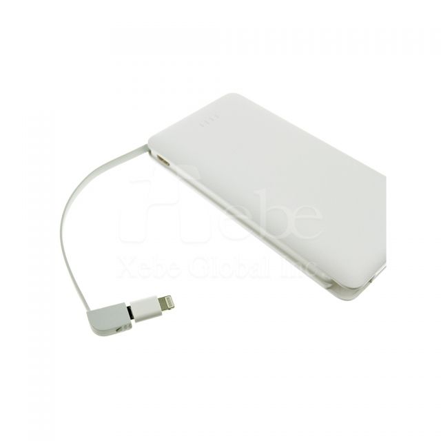 Custom double cables portable charger