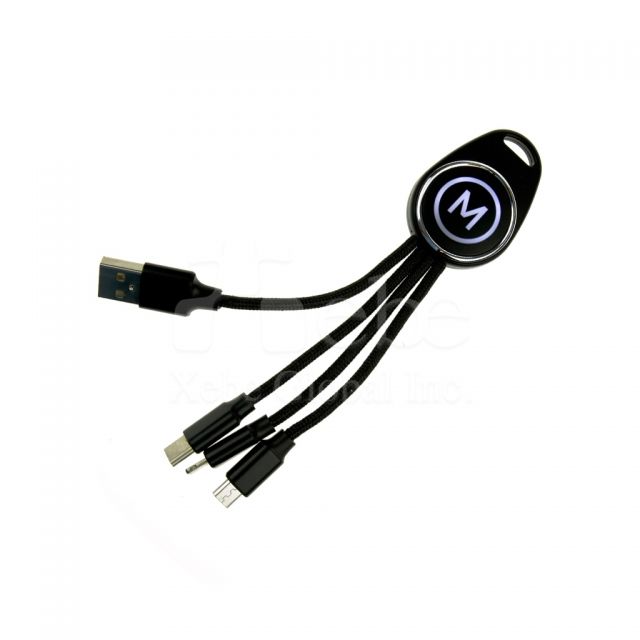 Custom logo lighting charging cable employee gifts