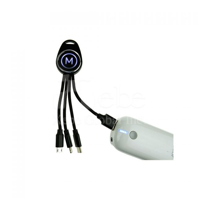 Custom logo lighting charging cable employee gifts