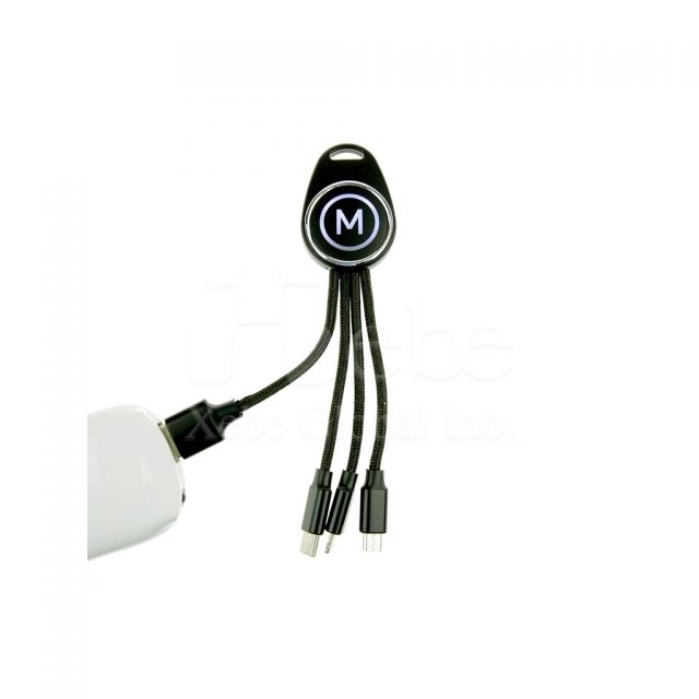 Custom logo lighting charging cable employee gifts