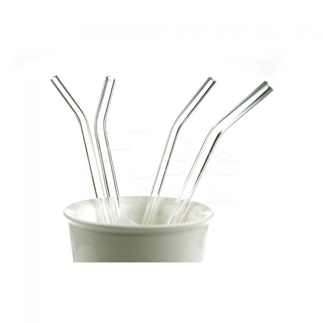 Bent glass straws Custom reusable straws 