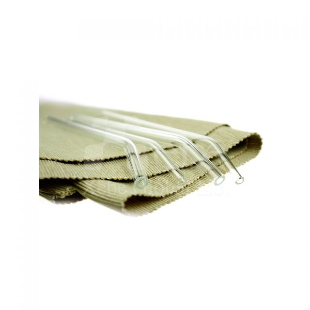 Bent glass straws Custom reusable straws 