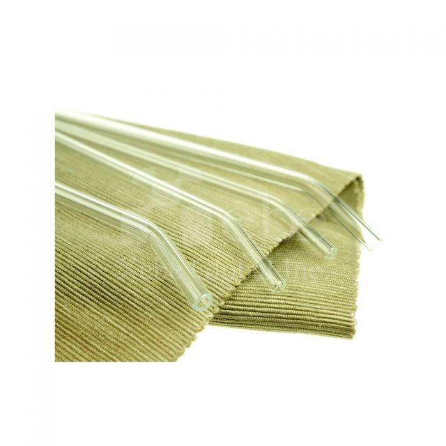Bent glass straws Custom reusable straws 