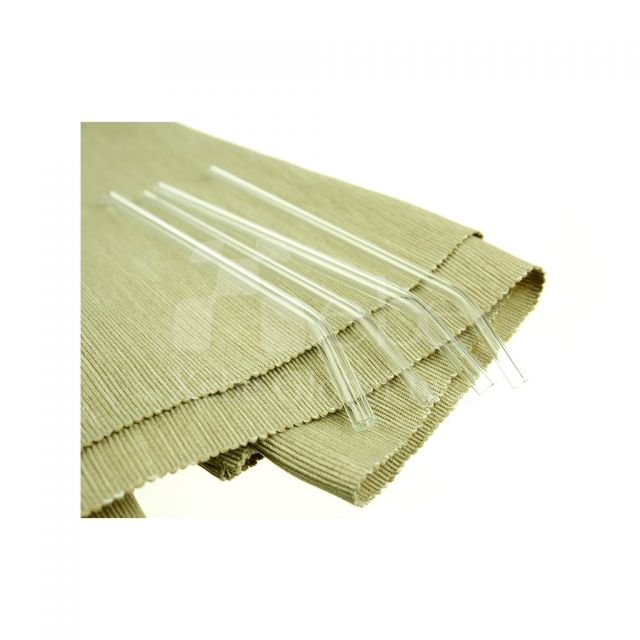 Bent glass straws Custom reusable straws 