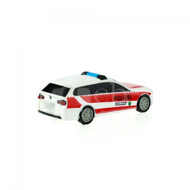 Red and white police car usb drive
