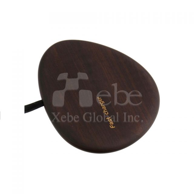 Wood veneered wireless charger 