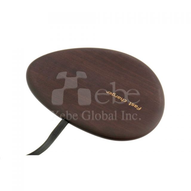 Wood veneered wireless charger 