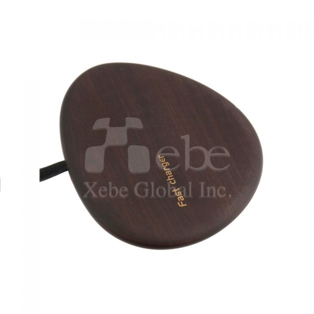 Wood veneered wireless charger 