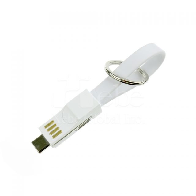 Key ring with 3 in 1 customized logo charging cable gift ideas