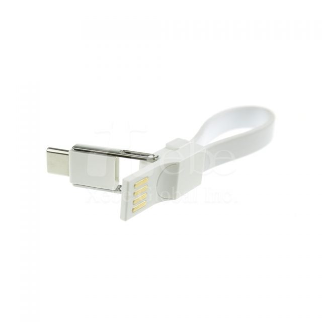 Key ring with 3 in 1 customized logo charging cable gift ideas