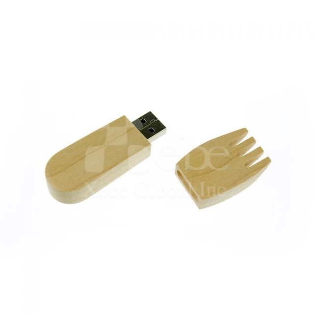 Cute shape wooden USB drive gifts for kids 