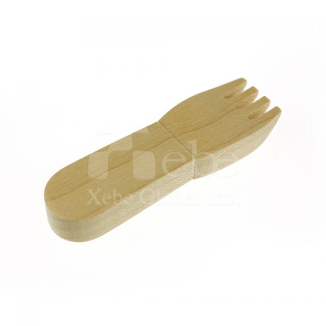Cute shape wooden USB drive gifts for kids 