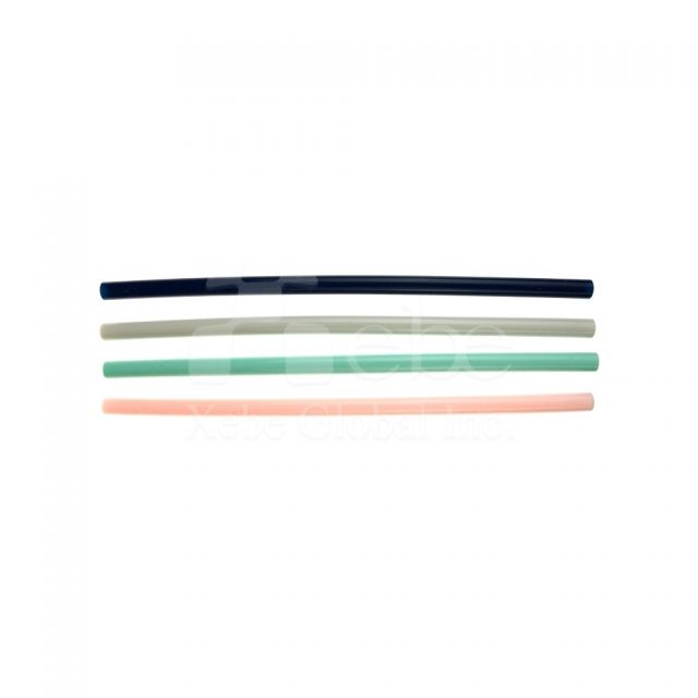 Colorful silicone straw employee gifts 