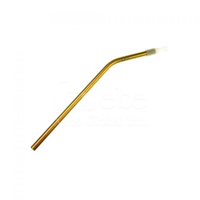 Golden titanium straw titanium straw customize