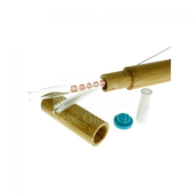 Glass straw with picture customized glass straw 