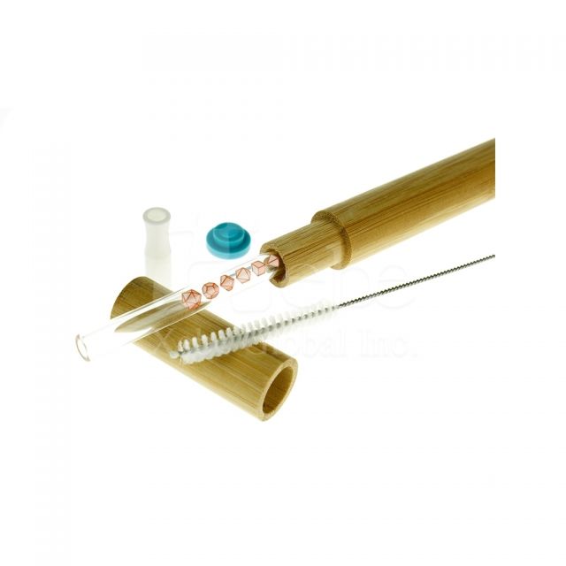 Glass straw with picture customized glass straw 
