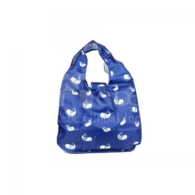 Beluga whale custom shopping bag folding shopping bag manufacturer