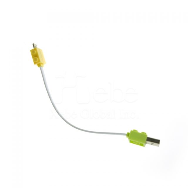Toy brick PVC custom usb charging cable custom charging cable 