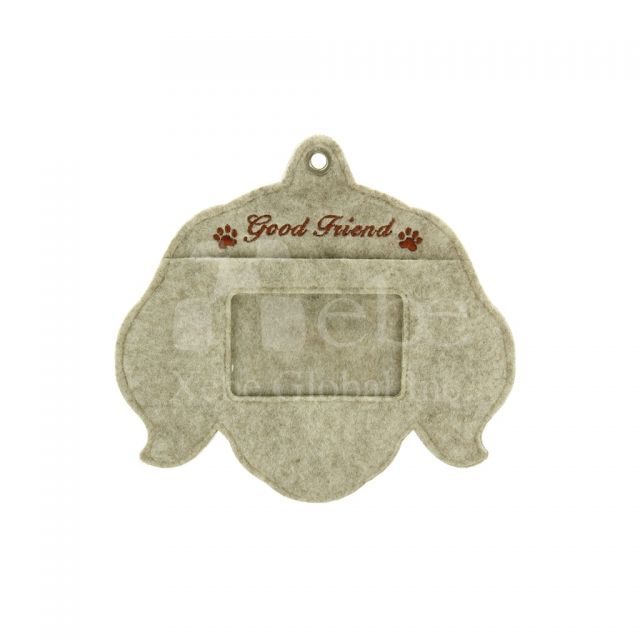 Embroidery Golden Retriever card holder Custom electric embroidery card holder 