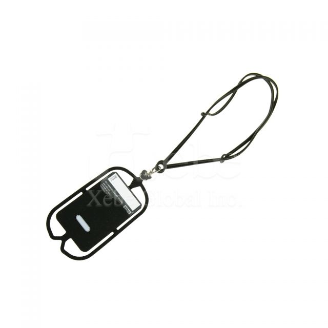 Multifunction silicone neck lanyard phone strap Custom silicone phone strap card holder 